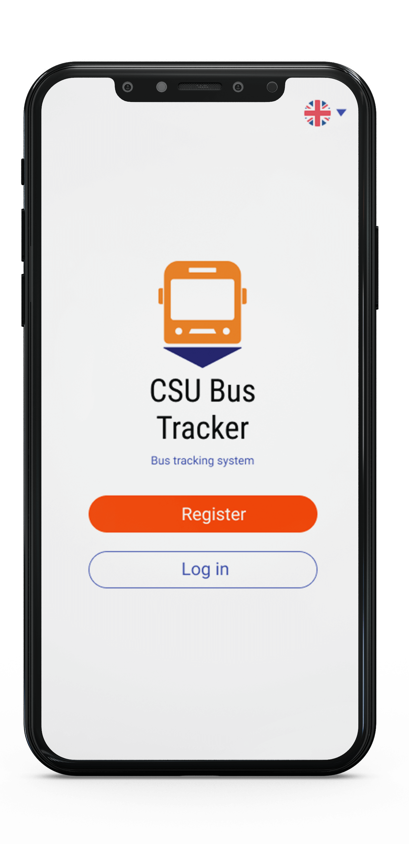 bus tracker app openning screen